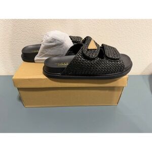Tuscany-ST Raffia Woven Slide Sandals Women Size 5 (run big fit like 6.5-7)